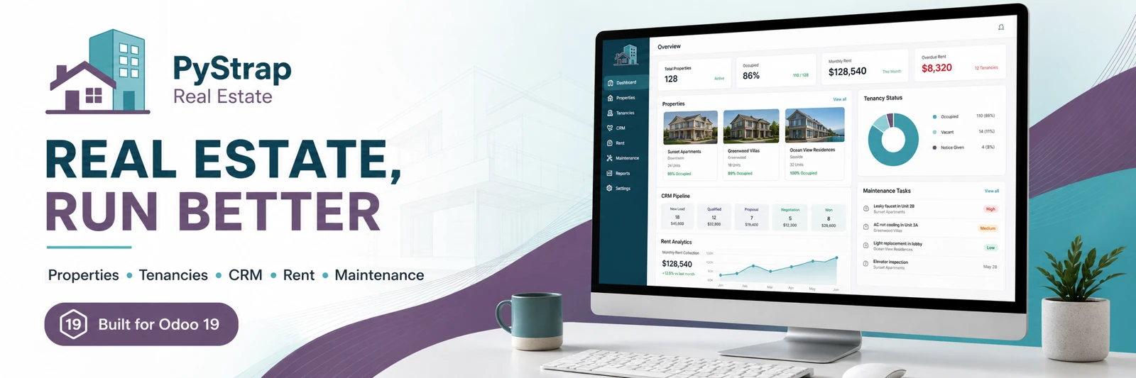 PyStrap Real Estate property management for Odoo 19