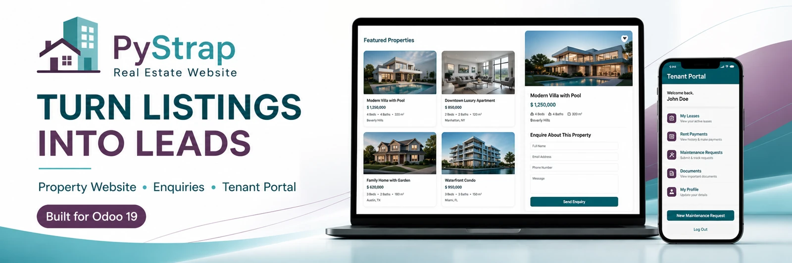 Real Estate Website for Odoo 19